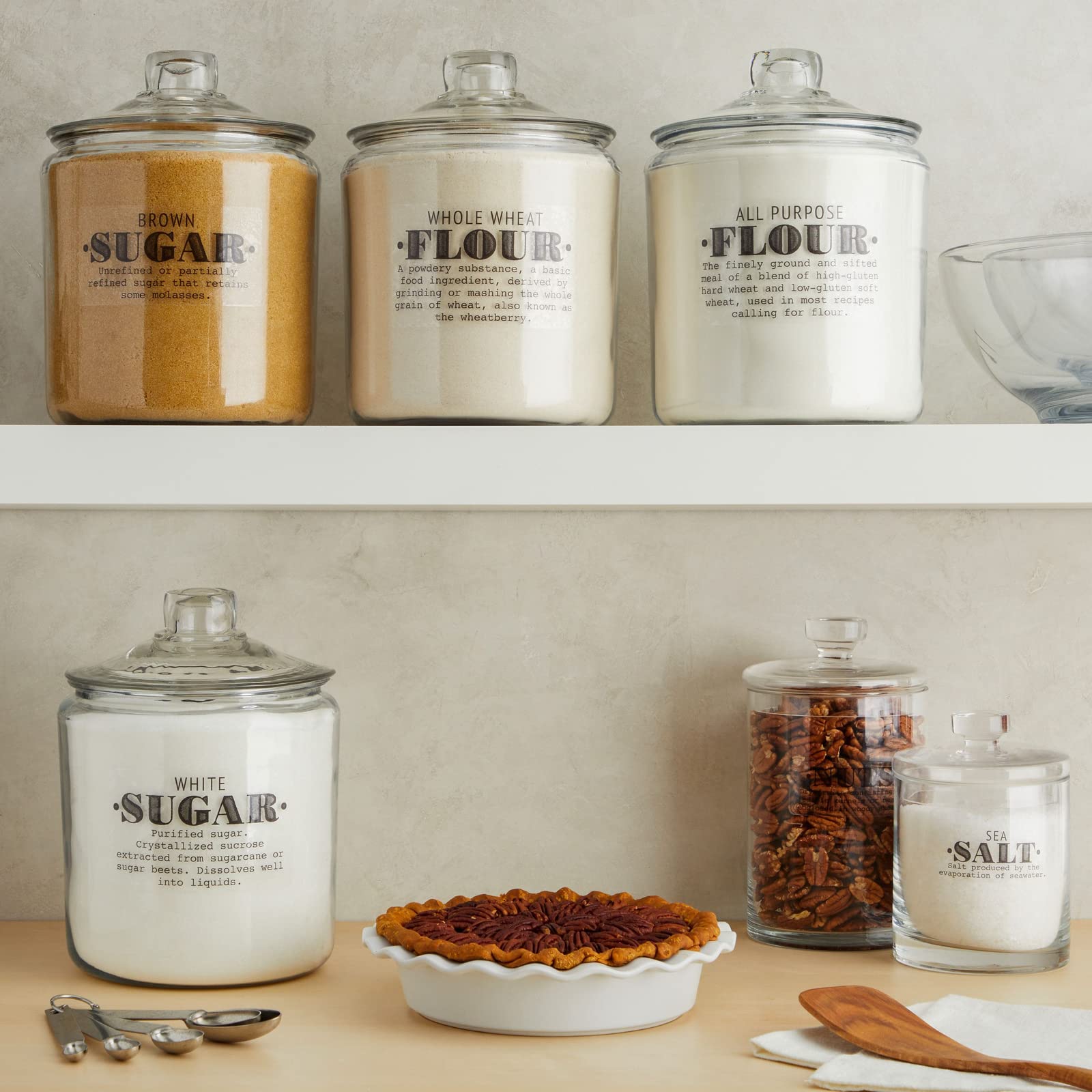 MEGA VALUE PACK 45 Pantry Label Starter Pack, Kitchen Labels Farmhouse